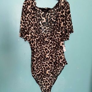 Cheetah Print Blouse 2XL